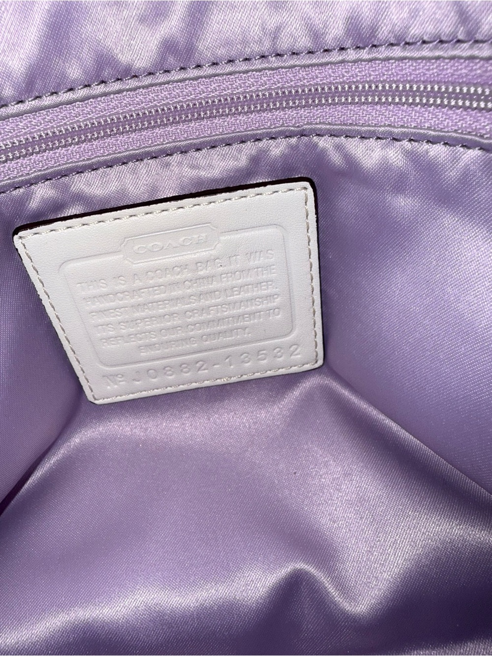 Coach Penelope Op Art Leather Large Tote model 13453 (purple) - Picture 7 of 7